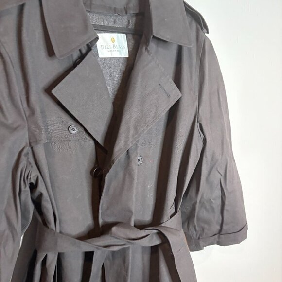 Vintage black removable lining trench coat jacket - Picture 2 of 8